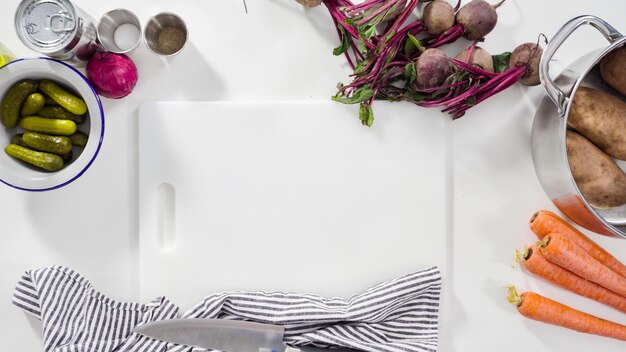 Contact form and kitchen background scene